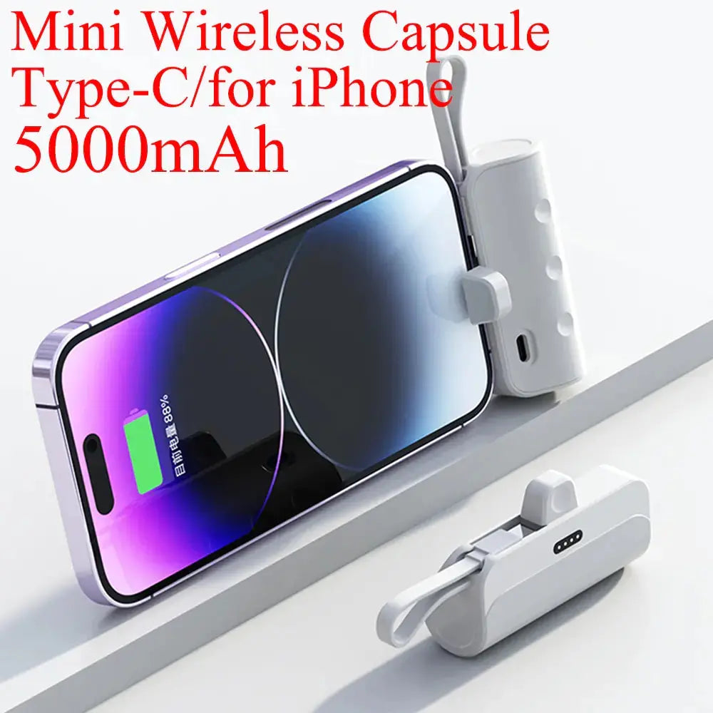 Wireless Capsule Mini Power Bank GLR SHOPPING