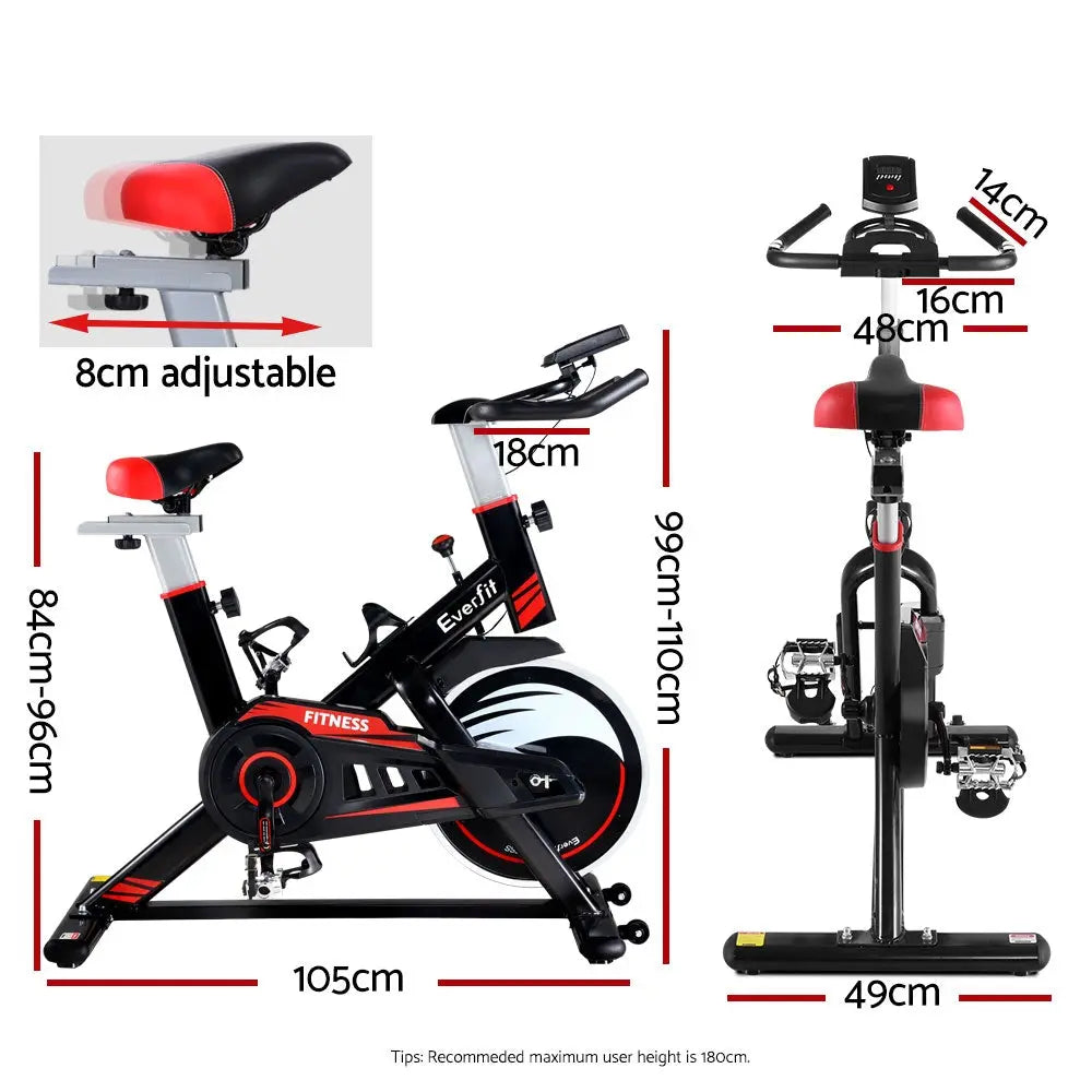 Everfit Spin Exercise Bike Fitness Commercial Home Workout Gym Equipme - GLR SHOPPING