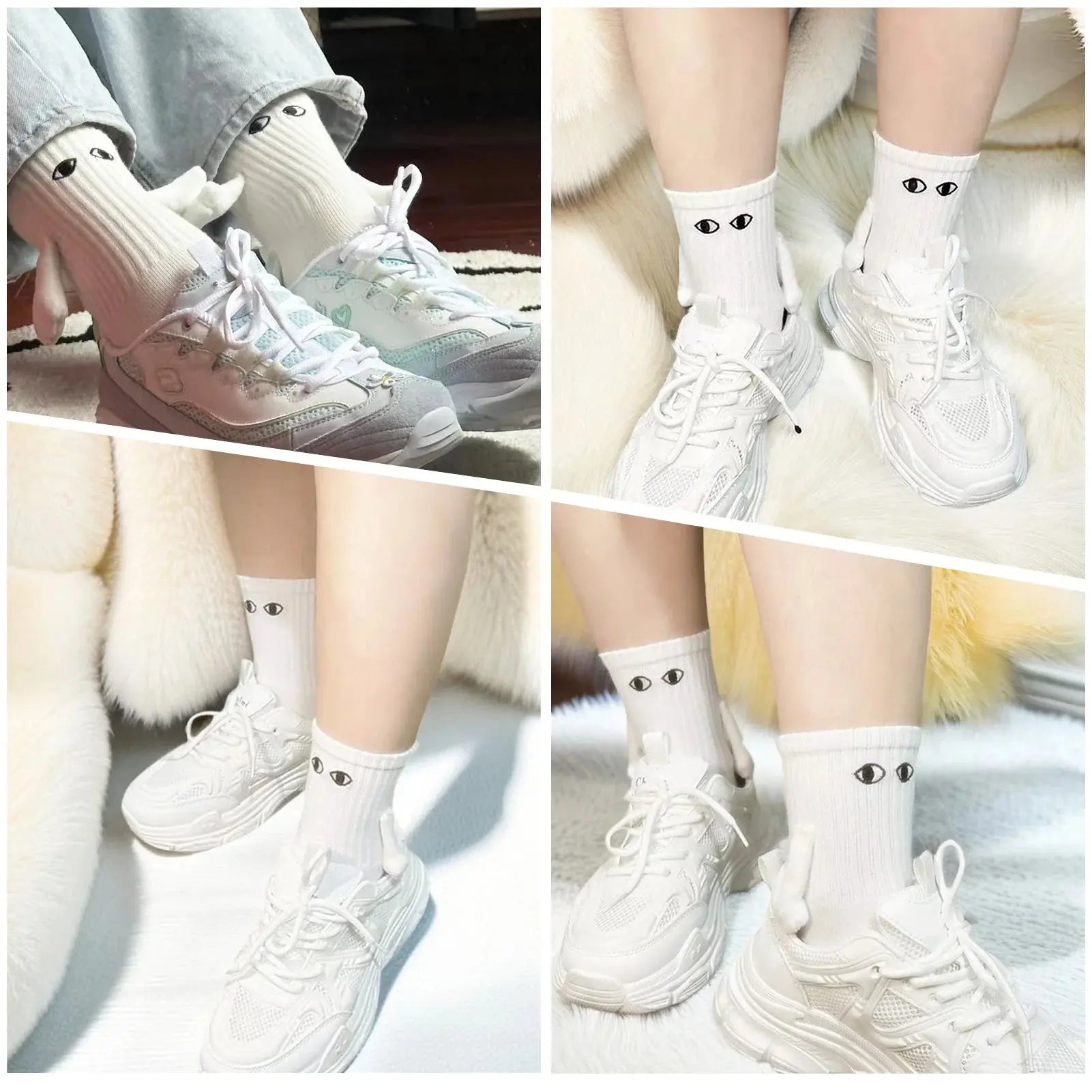 Magnetic Holding Hands Couple Socks GLR SHOPPING