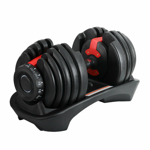 24kg Adjustable Dumbbell Dumbbells Weight Plates Home Gym Fitness