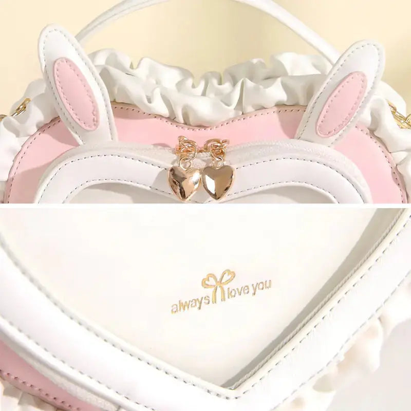 Kawaii Bunny Ears Heart Shape Bag - GLR SHOPPING