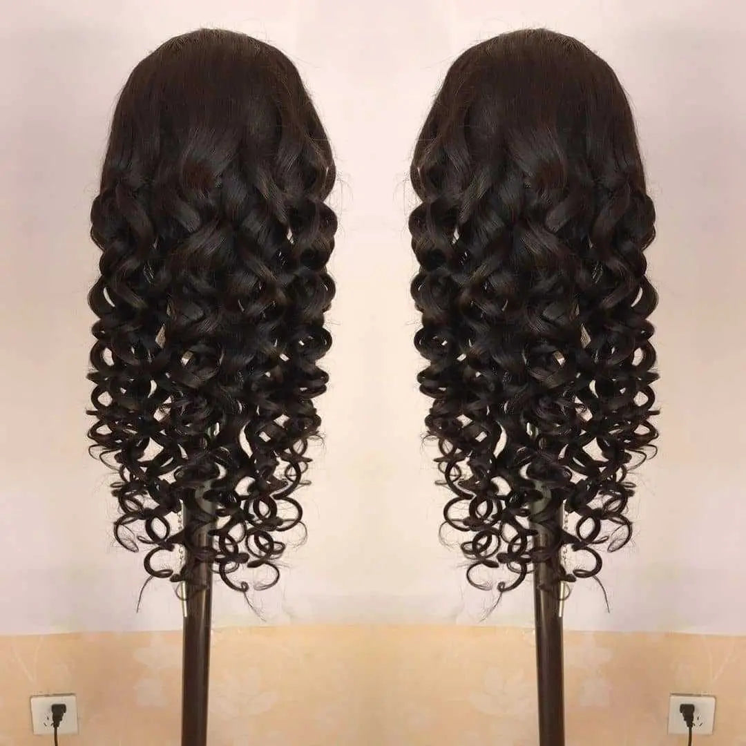 180% Density Full 4x4 Transparent Lace Front Loose Wave Human Hair Wig - GLR SHOPPING