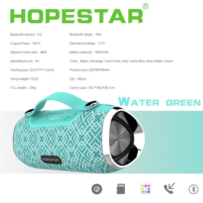 HOPESTAR H40 Portable Speaker wireless outdoor speakers Waterproof - GLR SHOPPING
