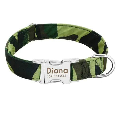 Dog Collar Personalized Nylon Pet Dog Tag Collar Custom Puppy Cat - GLR SHOPPING