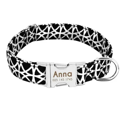 Dog Collar Personalized Nylon Pet Dog Tag Collar Custom Puppy Cat - GLR SHOPPING
