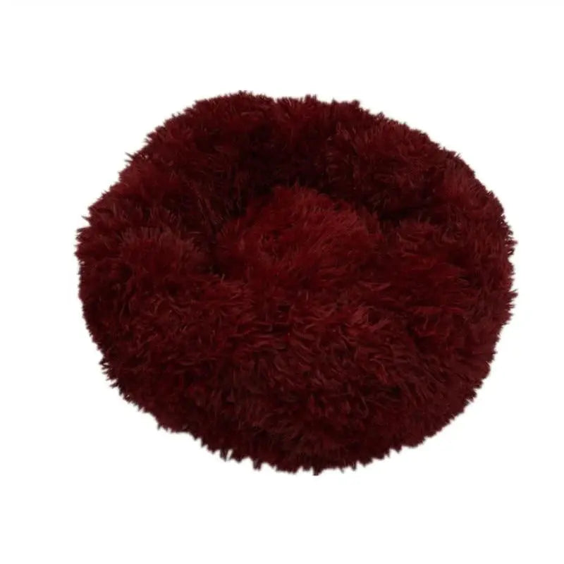 Super Soft Long Plush Donut Round Pet Bed - GLR SHOPPING