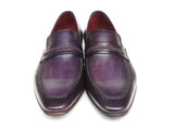 Paul Parkman Men's Purple Loafers Handmade Slip-On Shoes (ID#068-PURP)