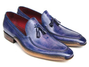 Paul Parkman Men's Side Handsewn Tassel Loafer Blue & Purple - GLR SHOPPING