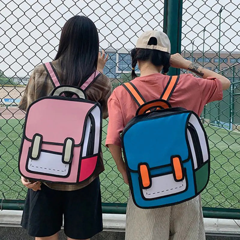 Unisex Fashion 2D Drawing Backpack