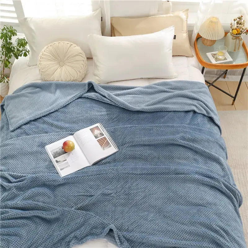 Fluffy Plaid Winter Bed Blankets GLR SHOPPING