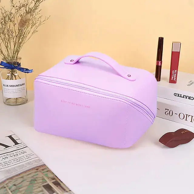 Large-Capacity Leather Cosmetic Bag - GLR SHOPPING