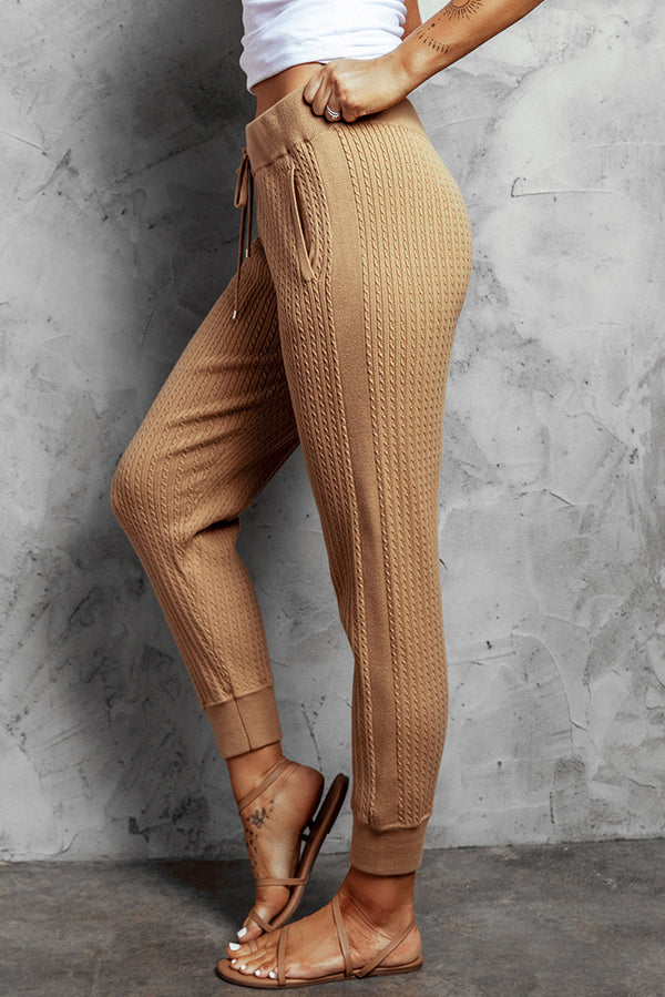 Ribbed Knit Jogger Pants