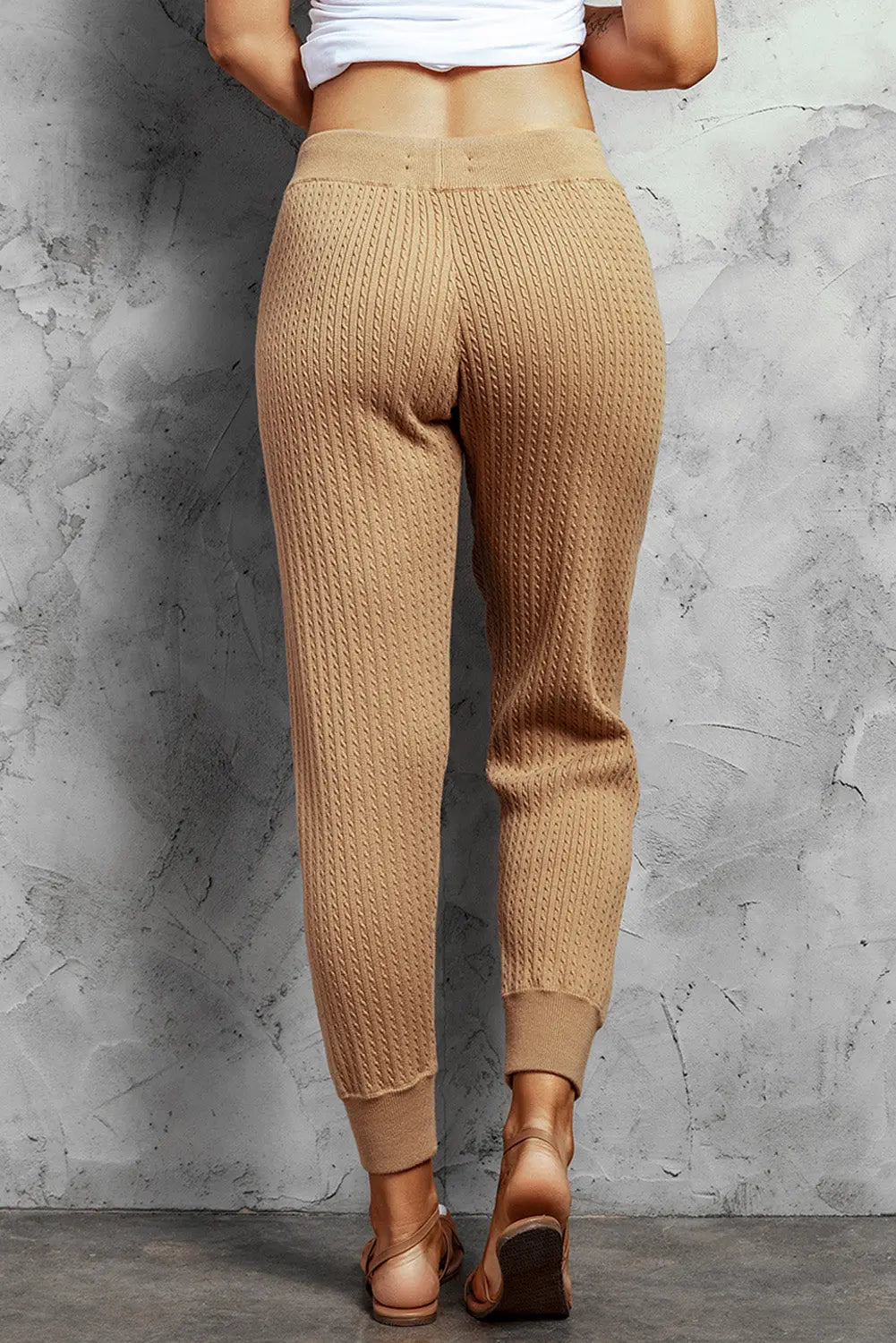Ribbed Knit Jogger Pants - GLR SHOPPING
