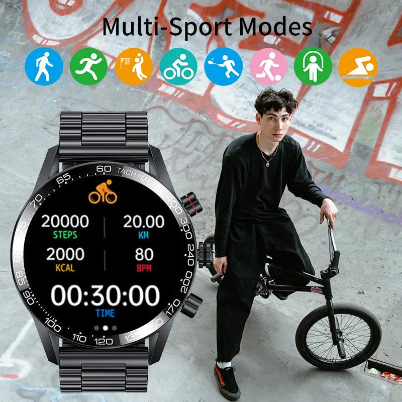 Lige 360 Amoled Hd Screen Watch For Men Smart Watch Bluetooth Calling - GLR SHOPPING