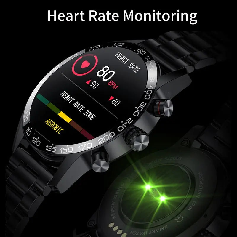 Lige 360 Amoled Hd Screen Watch For Men Smart Watch Bluetooth Calling - GLR SHOPPING