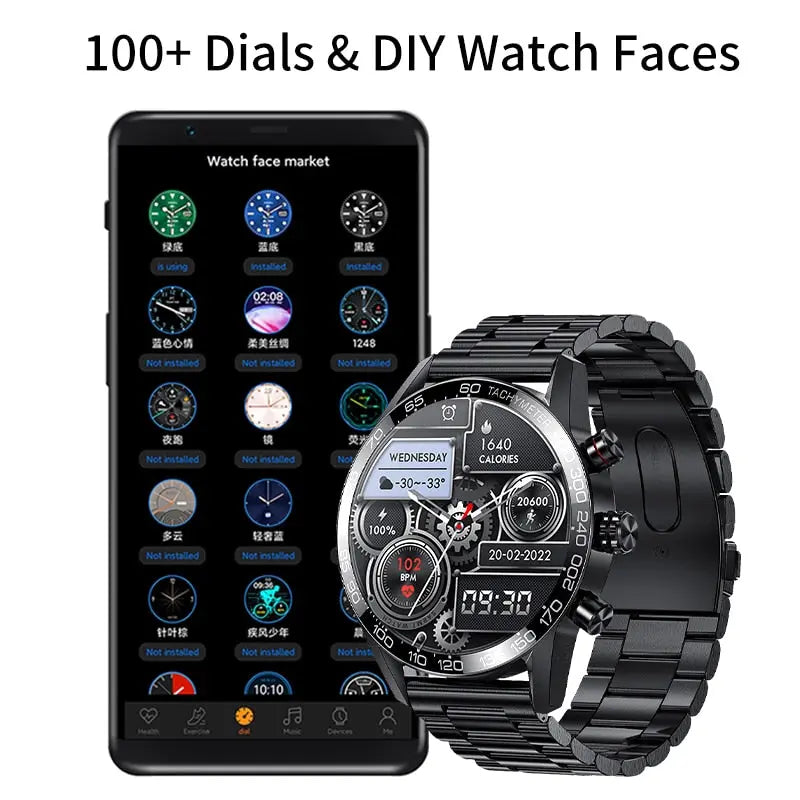 Lige 360 Amoled Hd Screen Watch For Men Smart Watch Bluetooth Calling - GLR SHOPPING