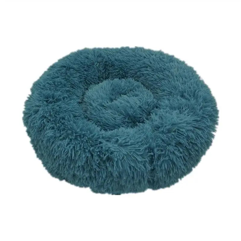 Super Soft Long Plush Donut Round Pet Bed - GLR SHOPPING