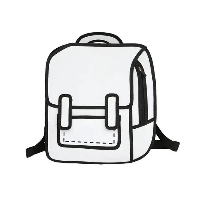 Unisex Fashion 2D Drawing Backpack - GLR SHOPPING