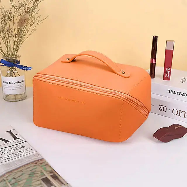 Large-Capacity Leather Cosmetic Bag - GLR SHOPPING