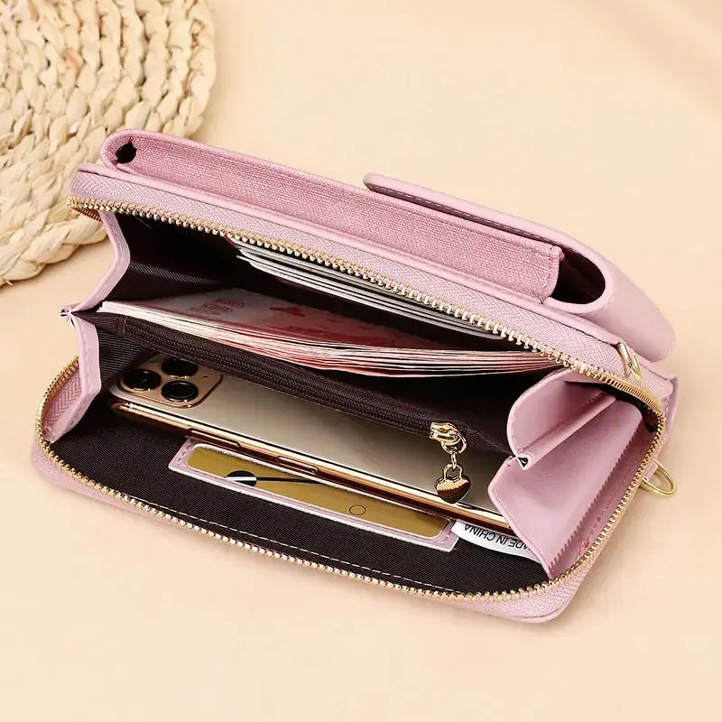 PU Leather Ladies Wallet Crossbody Bag - GLR SHOPPING