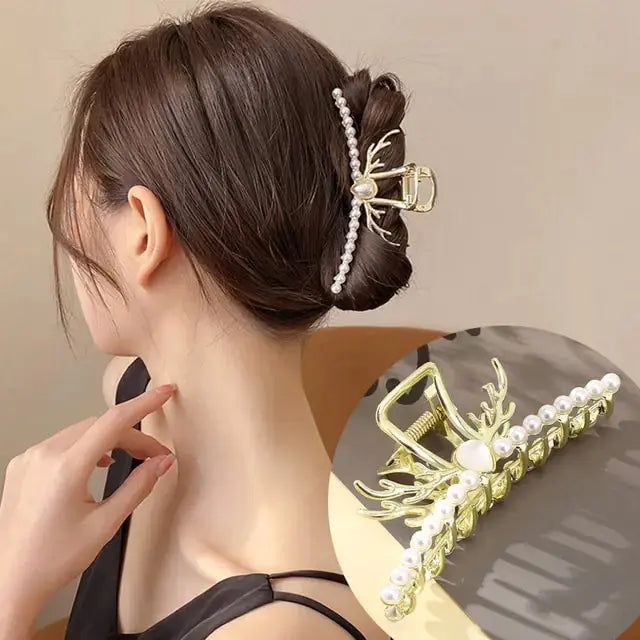 Hair Claw Crab Crystal Pearl Clip GLR SHOPPING