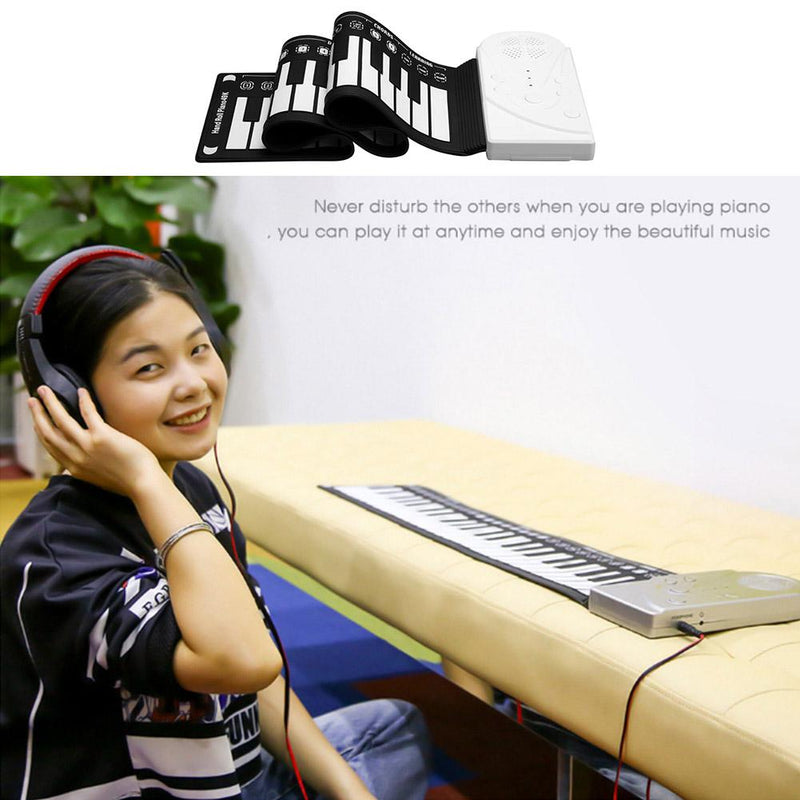 Portable 49 Key Flexible Silicone Roll Up Piano Folding Electronic