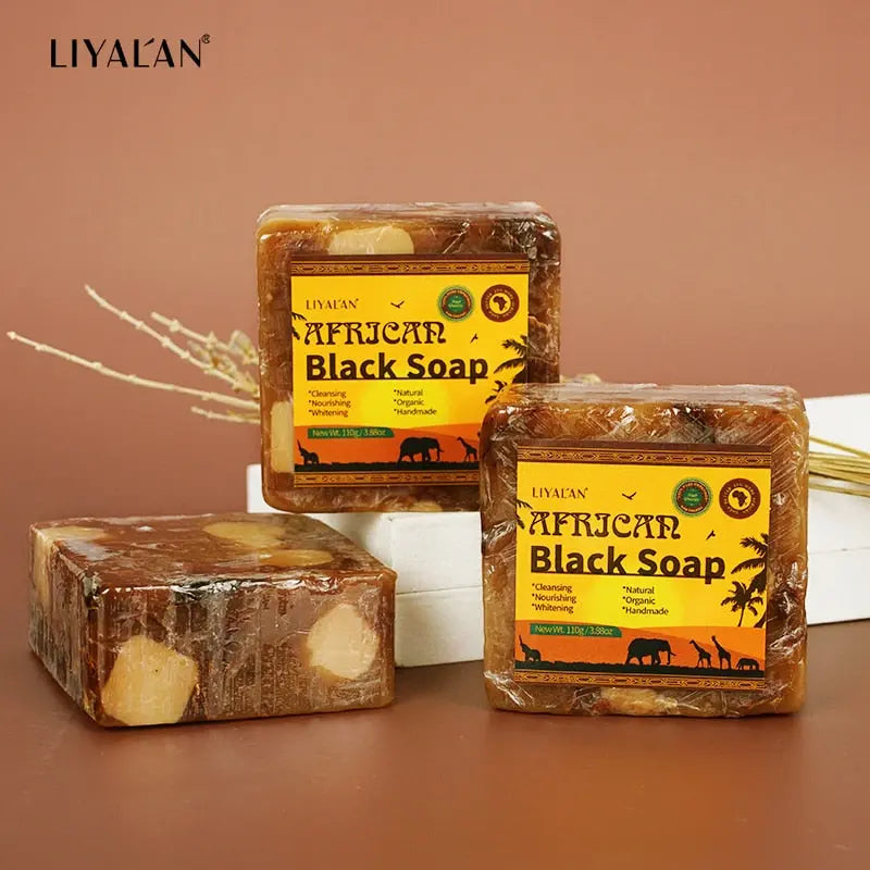 African Black Soap Handmade Organic Shea Butter Anti Rebelles Face - GLR SHOPPING