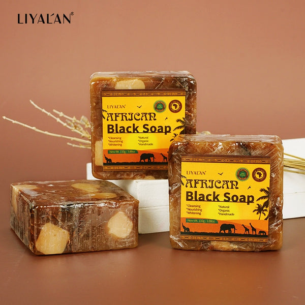 African Black Soap Handmade Organic Shea Butter Anti Rebelles Face