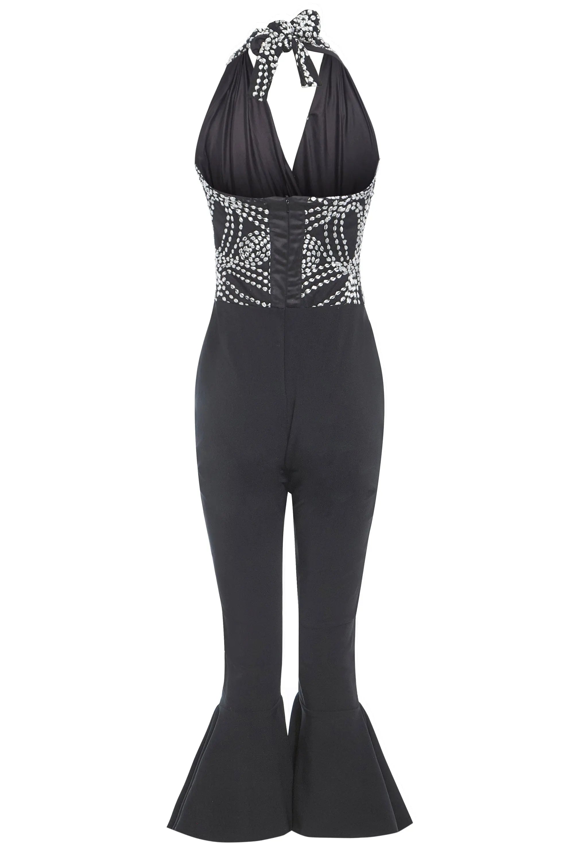 Black Backless Jumpsuit - GLR SHOPPING