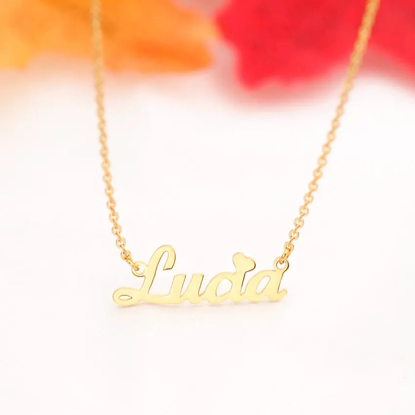 Stainless Steel Personalized Name Pendant Cursive - GLR SHOPPING
