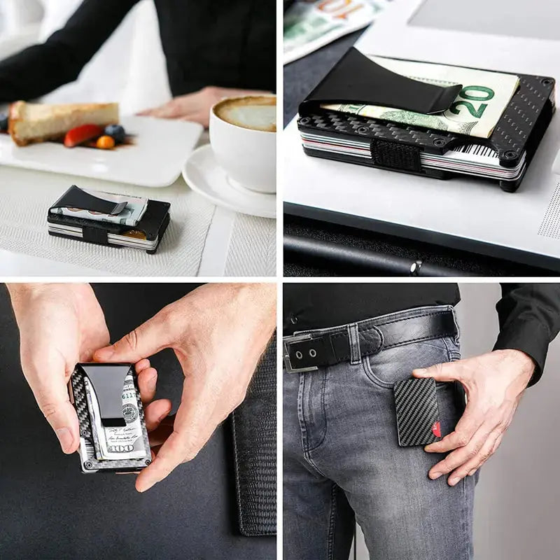Carbon Fiber Credit Card Holder Wallet - GLR SHOPPING