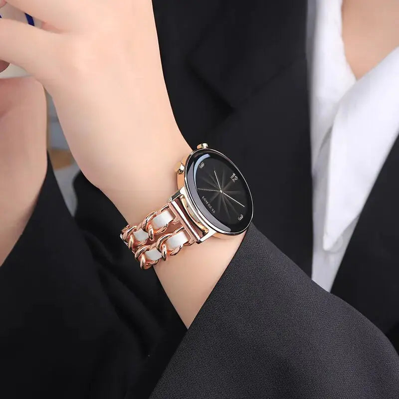 Metal Leather Strap for Samsung Watch - GLR SHOPPING