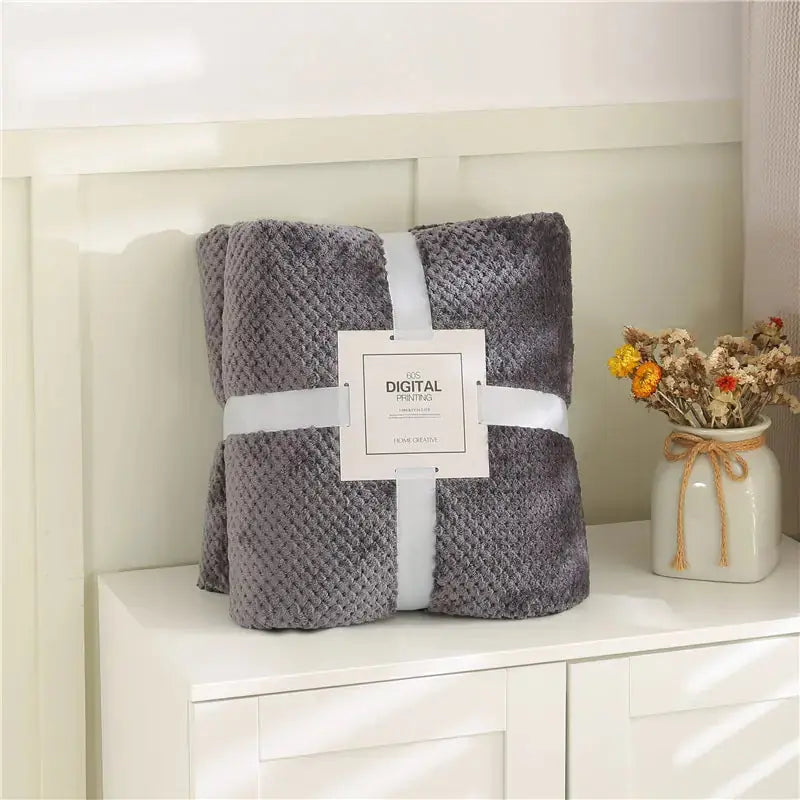 Fluffy Plaid Winter Bed Blankets GLR SHOPPING