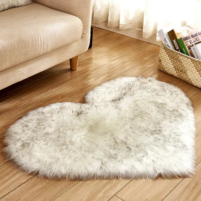 Heart Shape Fluffy Rug - GLR SHOPPING