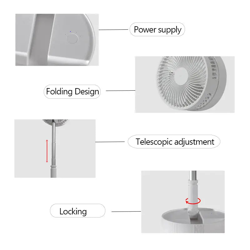 HATV Portable Fan USB Rechargeable - GLR SHOPPING