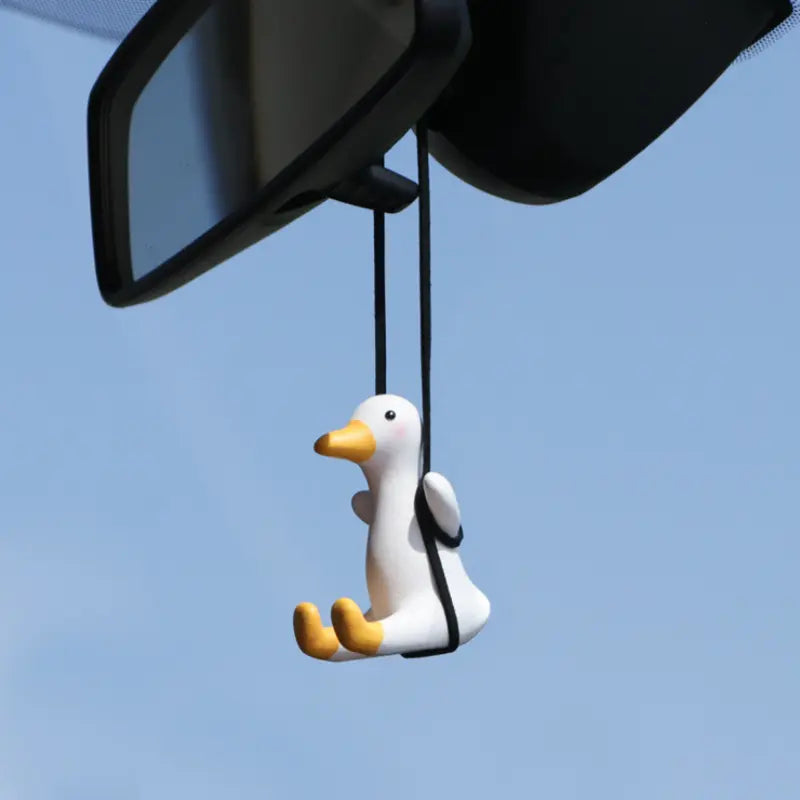 Gypsum Cute Anime Car Accessory Swing Duck Pendant - GLR SHOPPING
