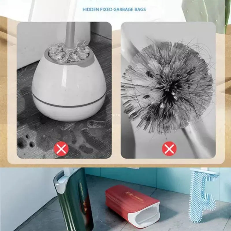 Toilet Brush with Rim Cleaner - GLR SHOPPING