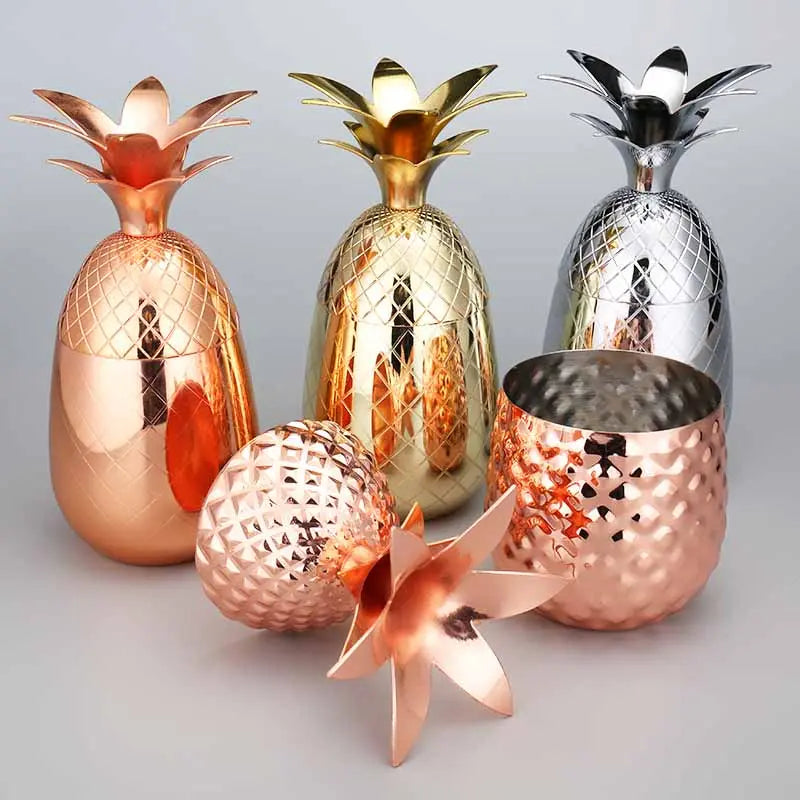 Pineapple Cups Tumbler Wineglass 3 Colors Cocktail Drinking Winebowls Mugs Bar Tools - GLR SHOPPING