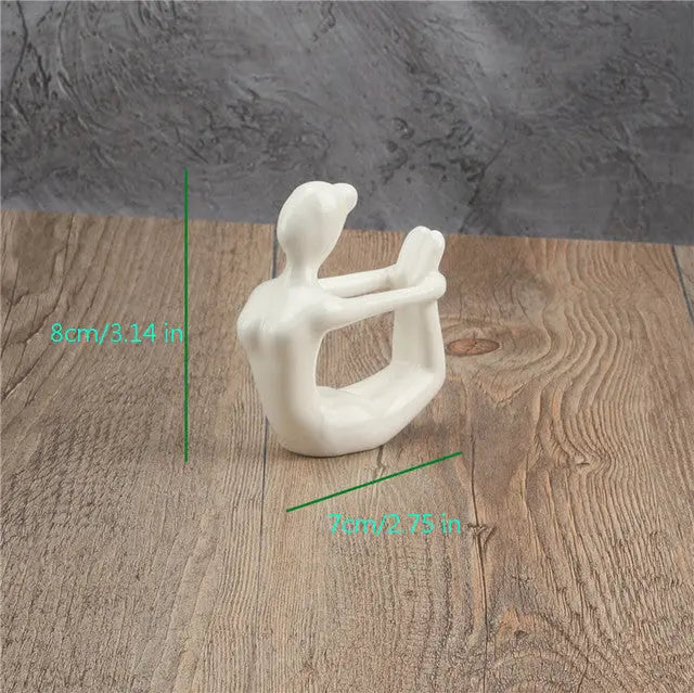 Ceramic Yoga Poses Figurine - GLR SHOPPING