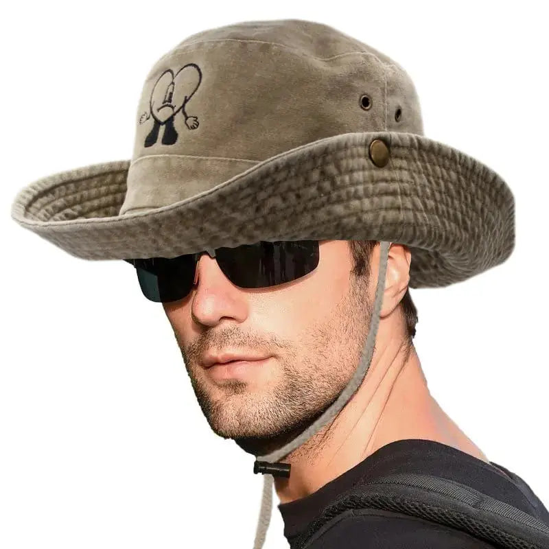 Foldable Cotton Embroidered Bucket Hat GLR SHOPPING
