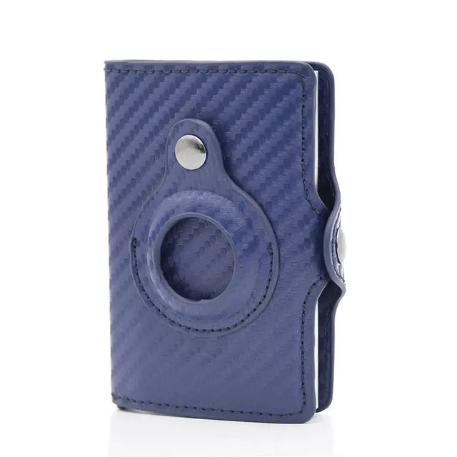 a blue case with a camera inside of it