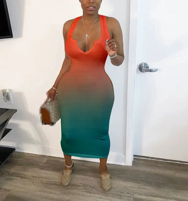 V-Neck Summer Dress - GLR SHOPPING