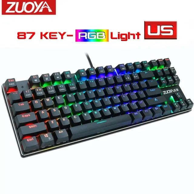 RGB Mix Backlit Wired Gaming Mechanical Keyboard - GLR SHOPPING