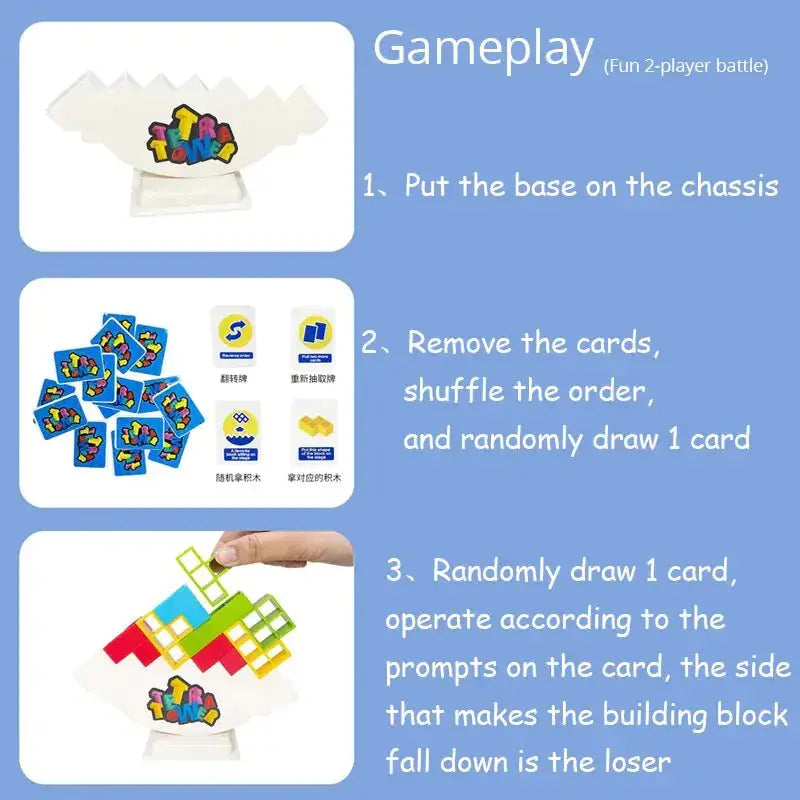 Stacking Blocks Tetra Tower Balance Game GLR SHOPPING