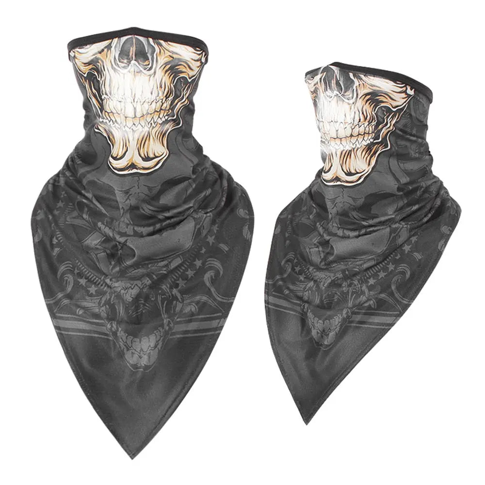 Men Girl Breathable Sport Red Skull Bandana Scary Face Ski Triangle Scarf Fishing Hiking Running Neck Gaiter Cover Headband Thin - GLR SHOPPING