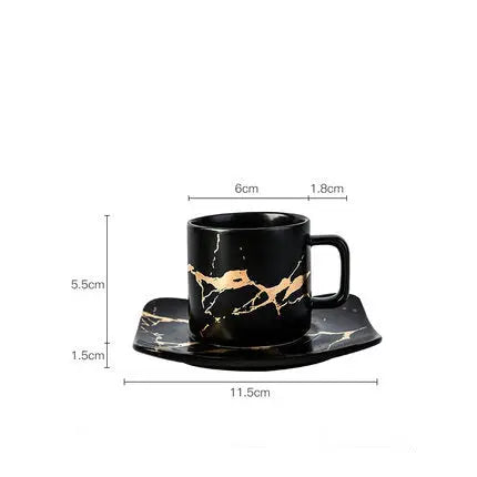 Coffee Mugs Marble Gold Inlay - GLR SHOPPING