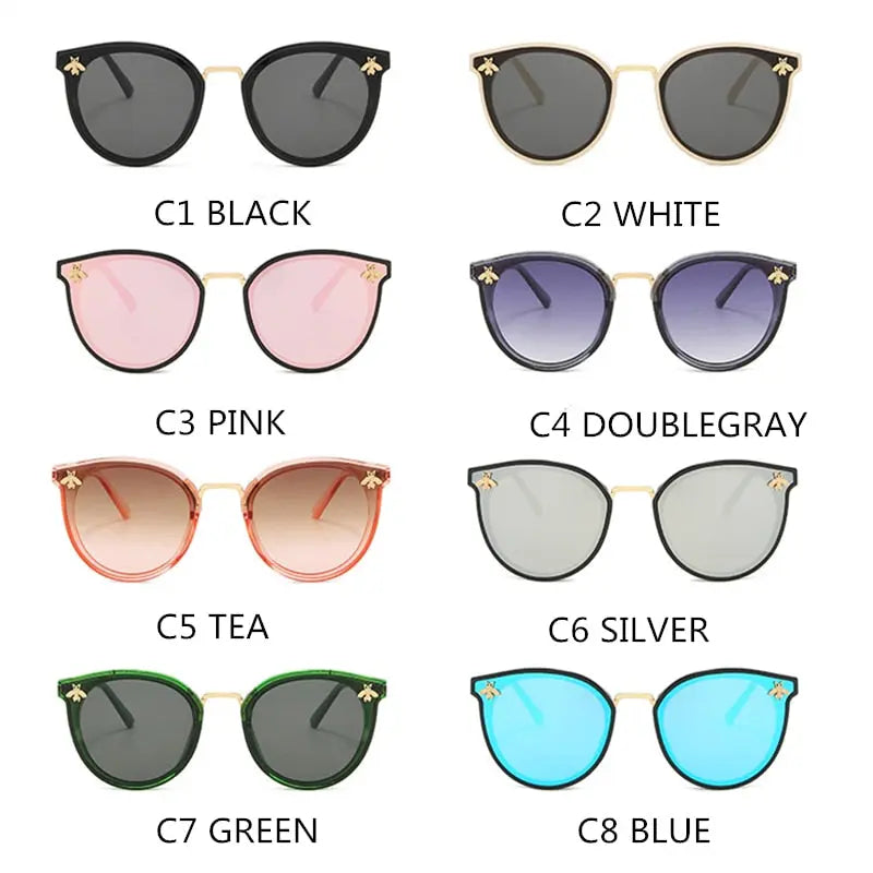 2023 new sunglasses bee red green Fashion UV sunglasses vintage glasses retro sunglasses sunglasses round sunglasses - GLR SHOPPING