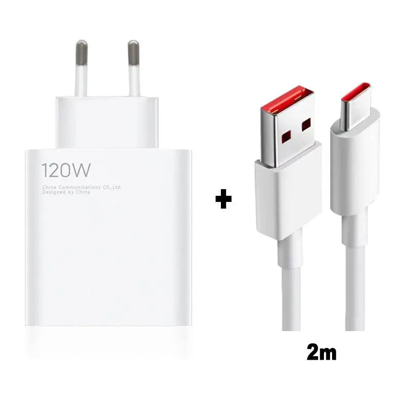 Xiaomi 120w Max Charger EU Original Fast Charge 6A Type C Data Cable For Xiaomi Mix 4 11T 12 12S 12T Pro Poco F4 GT Cell Phones - GLR SHOPPING