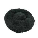 Super Soft Long Plush Donut Round Pet Bed