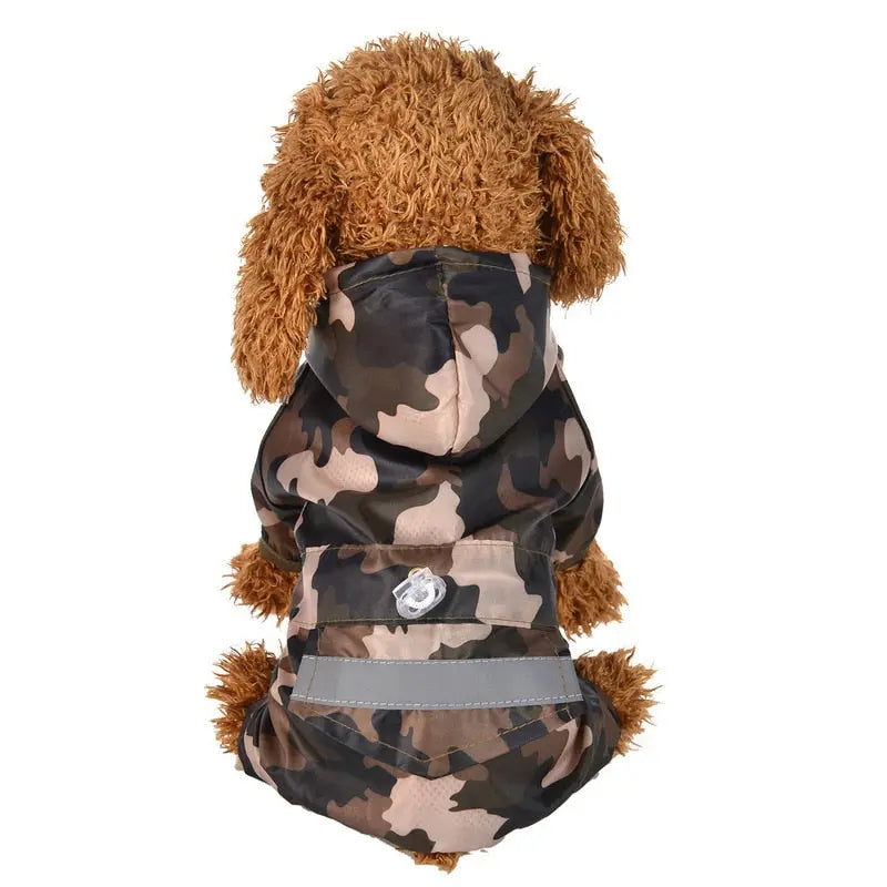 Dog Raincoat Puppy Rain Coat with Hood Reflective Waterproof Dog Clothes Soft Breathable Pet Cat Small Dog Rainwear XS - 2XL - GLR SHOPPING